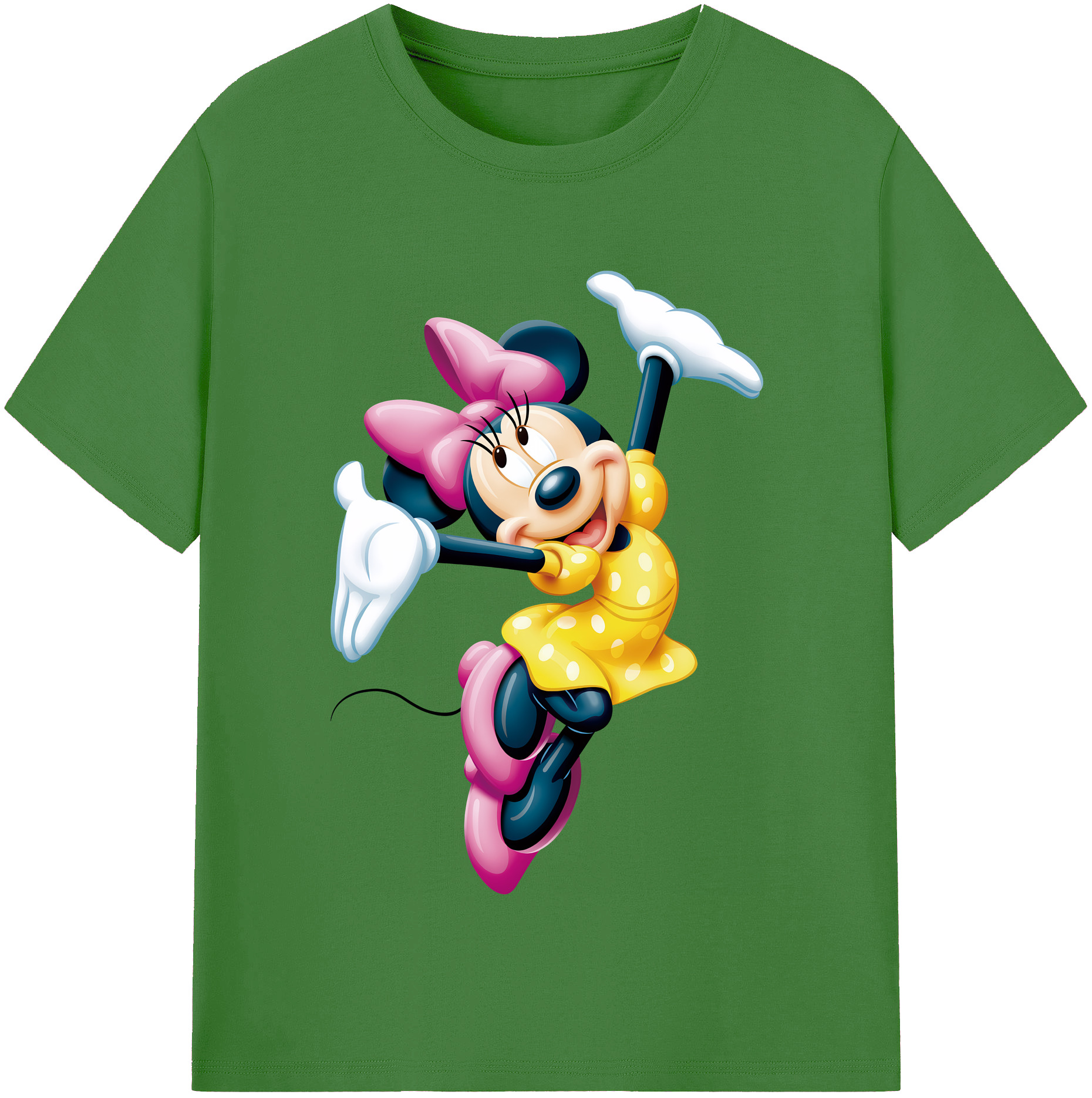ミッキーマウス Mickey Mouse レディースカジュアルプリントTシャツ（綿100％）